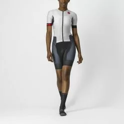 Castelli Free Sanremo 2 W Trisuit Korte Mouwen Wit/zwart Dames