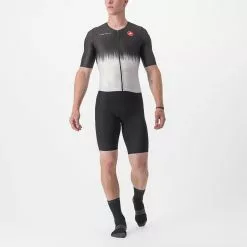 Castelli Sanremo Ultra Speed Suit Trisuit Korte Mouw Zwart/zilvergrijs Heren