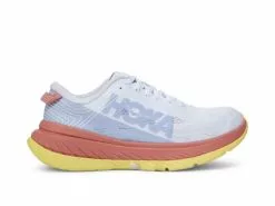 Hoka One One Carbon X Hardloopschoenen Wit/roze/geel Dames