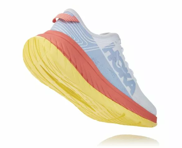 Hoka One One Carbon X Hardloopschoenen Wit/roze/geel Dames 6 Hoka One One Carbon X Hardloopschoenen Wit/roze/geel Dames - Afbeelding 4