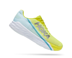 Hoka One One Hoka Rocket X Hardloopschoenen Geel/wit Unisex -Goedkope Sport Glans Winkel 1113532 bgepr 002