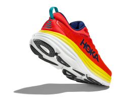 Hoka One One Hoka Bondi 8 Hardloopschoenen Geel/rood Heren -Goedkope Sport Glans Winkel 1123202 rafl 004