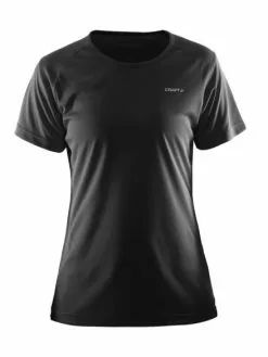 Craft Prime Korte Mouw Hardloopshirt Zwart Dames