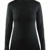 Craft Active Comfort Zip Lange Mouw Ondershirt Zwart/solid Dames