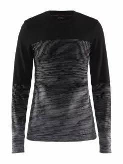 Craft Wool Comfort 2.0 CN Lange Mouw Ondershirt Zwart Dames