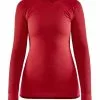 Craft Warm Intensity CN Lange Mouw Ondershirt Rood Dames -Goedkope Sport Glans Winkel 1905347