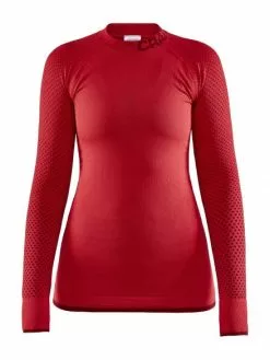 Craft Warm Intensity CN Lange Mouw Ondershirt Rood Dames