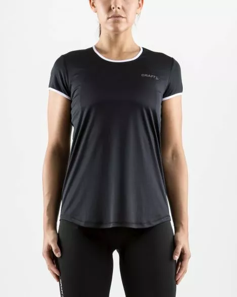 Craft Eaze Korte Mouw Hardloopshirt Zwart Dames 4 Craft Eaze Korte Mouw Hardloopshirt Zwart Dames - Afbeelding 2