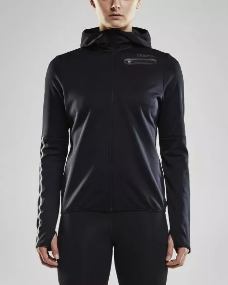 Craft Eaze Jersey Hardloopjack Zwart Dames 4 Craft Eaze Jersey Hardloopjack Zwart Dames - Afbeelding 2