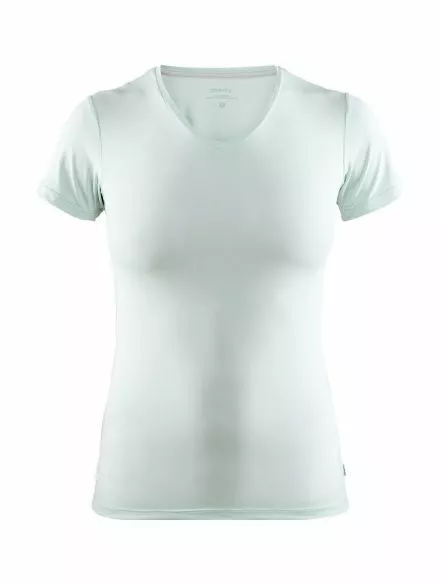 Craft Essential V-neck Korte Mouw Ondershirt Groen/plexi Dames 3 Craft Essential V-neck Korte Mouw Ondershirt Groen/plexi Dames