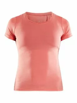 Craft Essential V-neck Korte Mouw Ondershirt Roze Dames