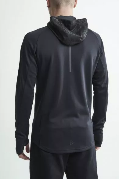 Craft Charge Sweat Hood Hardloopjack Zwart Heren 5 Craft Charge Sweat Hood Hardloopjack Zwart Heren - Afbeelding 3