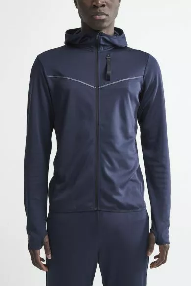 Craft Eaze FZ Sweat Hood Hardloopjack Blauw Heren 4 Craft Eaze FZ Sweat Hood Hardloopjack Blauw Heren - Afbeelding 2