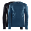 Craft Core Dry Ondershirt 2-pack Lange Mouw Zwart/blauw Heren