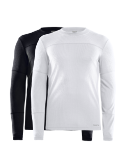 Craft Core Dry Ondershirt 2-pack Lange Mouw Zwart/wit Heren