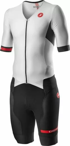 Castelli Free Sanremo 2 Trisuit Korte Mouwen Wit/zwart Heren