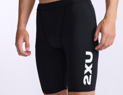 2XU Aero 9 Inch Tri Shorts Zwart Heren -Goedkope Sport Glans Winkel 2xu aero 9 inch tri short mt6430b blk wht 020