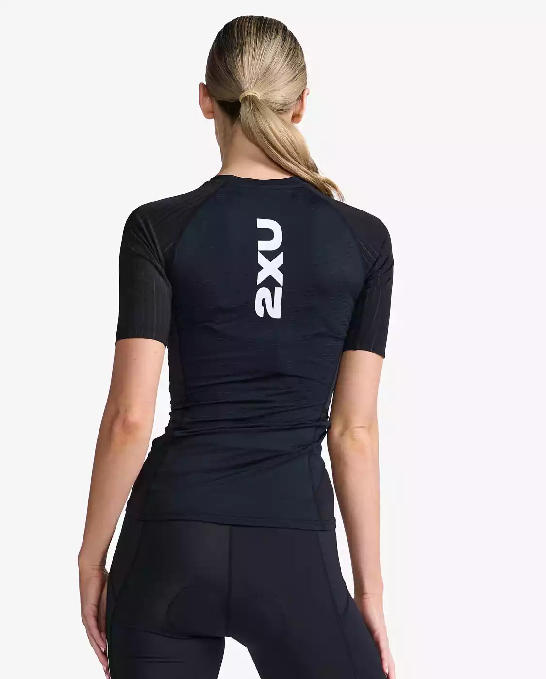 2XU Aero Tri Top Korte Mouw Zwart Dames 4 2XU Aero Tri Top Korte Mouw Zwart Dames - Afbeelding 2