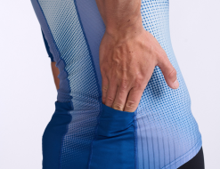 2XU Aero Tri Top Korte Mouw Wit/blauw Heren -Goedkope Sport Glans Winkel 2xu aero tri sleeved top mt6662a suf wht 022