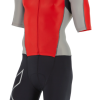 2XU Compression Full Zip Trisuit Sleeved Zwart/rood/grijs Heren -Goedkope Sport Glans Winkel 2xu compression full zip sleeve trisuit zwart grijs rood