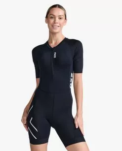 2XU Core Trisuit Korte Mouw Zwart Dames