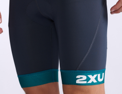 2XU Core 9 Inch Tri Shorts Blauw/groen Heren -Goedkope Sport Glans Winkel 2xu core tri short 9 inch mt6439b idk wht 023