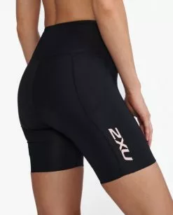 2XU Aero 7 Inch Tri Shorts Zwart Dames -Goedkope Sport Glans Winkel 2xu dames shorts wt6435b blk pcw 07