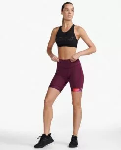 2XU Core 7 Inch Tri Shorts Roze Dames -Goedkope Sport Glans Winkel 2xu dames shorts wt6442b mul ftv 06