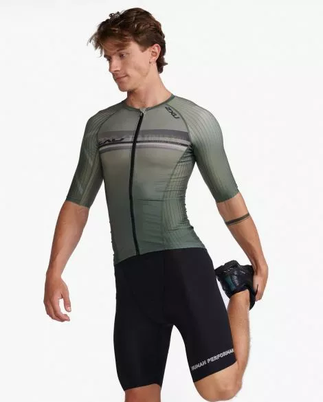 2XU Aero Tri Top Korte Mouw Groen Heren 6 2XU Aero Tri Top Korte Mouw Groen Heren - Afbeelding 4