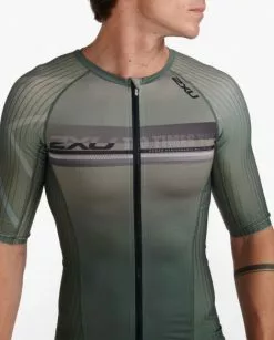 2XU Aero Tri Top Korte Mouw Groen Heren 14 2XU Aero Tri Top Korte Mouw Groen Heren -Goedkope Sport Glans Winkel 2xu heren tri top mt6662a alp per 05