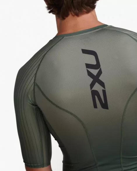 2XU Aero Tri Top Korte Mouw Groen Heren 9 2XU Aero Tri Top Korte Mouw Groen Heren - Afbeelding 7