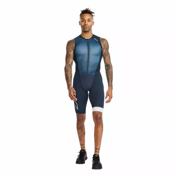 2XU Light Speed Front Zip Trisuit Mouwloos Blauw Heren 8 2XU Light Speed Front Zip Trisuit Mouwloos Blauw Heren - Afbeelding 6
