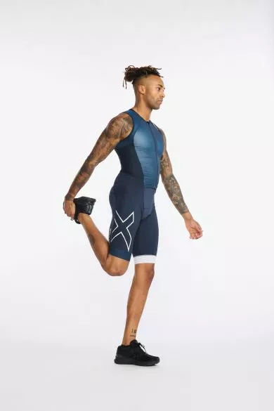 2XU Light Speed Front Zip Trisuit Mouwloos Blauw Heren 10 2XU Light Speed Front Zip Trisuit Mouwloos Blauw Heren - Afbeelding 8