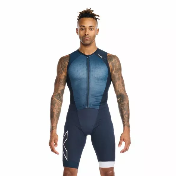 2XU Light Speed Front Zip Trisuit Mouwloos Blauw Heren 3 2XU Light Speed Front Zip Trisuit Mouwloos Blauw Heren