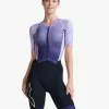 2XU Light Speed Trisuit Korte Mouw Paars Dames -Goedkope Sport Glans Winkel 2xu light speed sleeved trisuit korte mouw wt7018d par wht