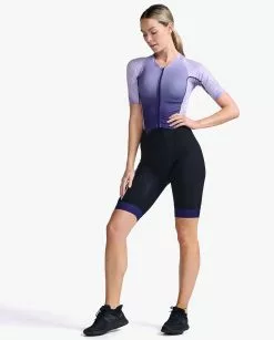 2XU Light Speed Trisuit Korte Mouw Paars Dames 14 2XU Light Speed Trisuit Korte Mouw Paars Dames -Goedkope Sport Glans Winkel 2xu light speed sleeved trisuit korte mouw wt7018d par wht 018