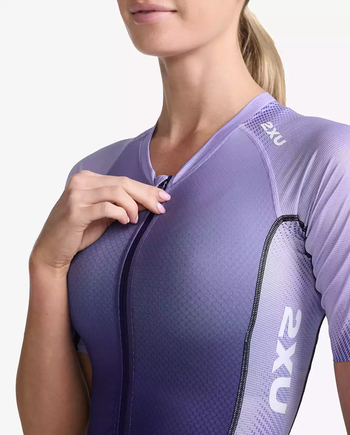 2XU Light Speed Trisuit Korte Mouw Paars Dames 5 2XU Light Speed Trisuit Korte Mouw Paars Dames - Afbeelding 3