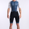2XU Light Speed Trisuit Korte Mouw Blauw/wit Heren -Goedkope Sport Glans Winkel 2xu light speed sleeved trisuit0 mt7019d mdn wht