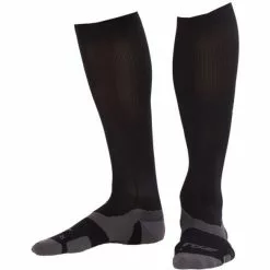2XU Vectr Merino LC Full Lenght Compressie Hoge Sokken Zwart/grijs
