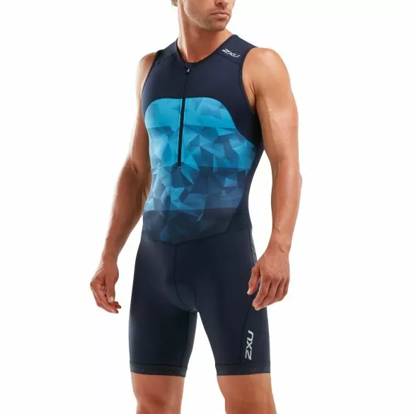 2XU Active Mouwloos Trisuit Blauw Heren 3 2XU Active Mouwloos Trisuit Blauw Heren