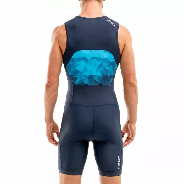 2XU Active Mouwloos Trisuit Blauw Heren 4 2XU Active Mouwloos Trisuit Blauw Heren - Afbeelding 2