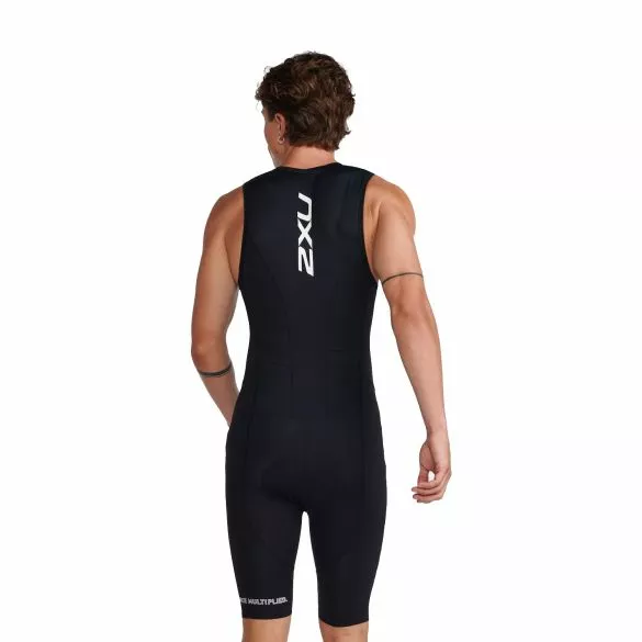 2XU Aero Front Zip Trisuit Mouwloos Zwart Heren 4 2XU Aero Front Zip Trisuit Mouwloos Zwart Heren - Afbeelding 2
