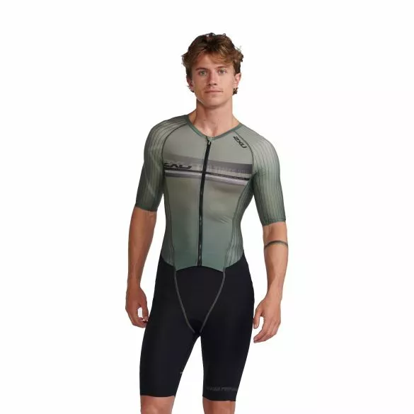 2XU Aero Trisuit Korte Mouw Groen Heren 3 2XU Aero Trisuit Korte Mouw Groen Heren