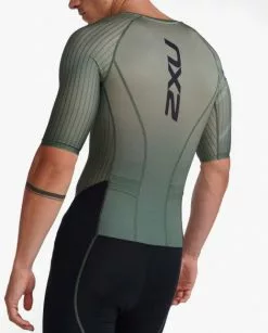2XU Aero Trisuit Korte Mouw Groen Heren 13 2XU Aero Trisuit Korte Mouw Groen Heren -Goedkope Sport Glans Winkel 2xu trisuits heren aero short sleeve mt6426d alp per 06