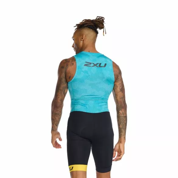 2XU Core Trisuit Mouwloos Blauw/zwart Heren 4 2XU Core Trisuit Mouwloos Blauw/zwart Heren - Afbeelding 2