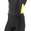 2XU Trisuit X-vent Front Zip Zwart/geel Heren -Goedkope Sport Glans Winkel 2xu x vent front zip tri suit zwart geel