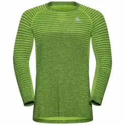 Odlo Essential Seamless Hardloopshirt Lange Mouw Geel Heren