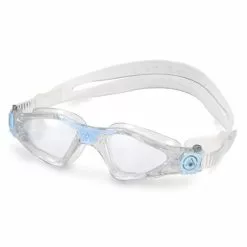 Aqua Sphere Kayenne Small Transparante Lens Zwembril Wit/blauw -Goedkope Sport Glans Winkel aqua sphere kayenne small wit blue