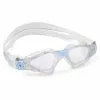 Aqua Sphere Kayenne Small Transparante Lens Zwembril Wit/blauw -Goedkope Sport Glans Winkel aqua sphere kayenne small wit blue 003