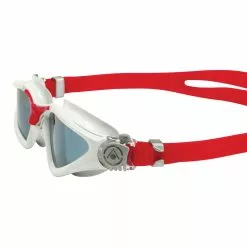 Aqua Sphere Kayenne Donkere Lens Zwembril Rood/wit -Goedkope Sport Glans Winkel aqua sphere zwembril ep3141006ld kayenne grey red ld 05 side